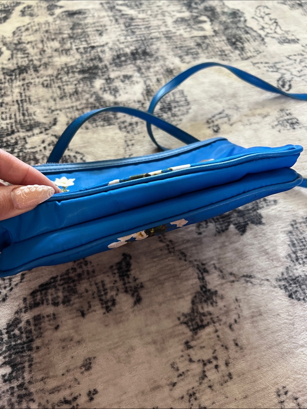 Ted Baker Blue Floral Magnolia Crossbody Bag - Picture 5 of 8